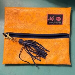 Makeup Junkie Bags Orange Cosmetic Bag